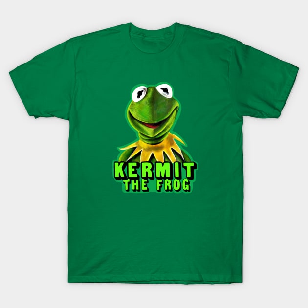 Fan Art- Kermit Illustration T-Shirt by CatsandBats